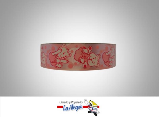 [CINT3505061] CINTA ESTAMPADO BABY ROSADO/OSO XM MARCA BOLIS   