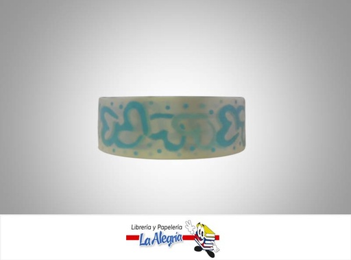 [CINT3506008] CINTA ESTAMPADA BABY 35MM AZUL/CORAZN XM MARCA BOLIS   