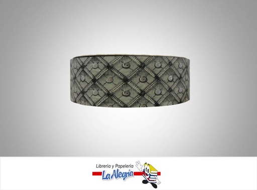 [CINT413] CINTA ESTAMPADA 35MM PLATEADO XM MARCA BOLIS   