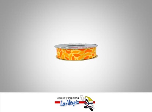 [CINT909002] CINTA DECORADA PETALOS 20MM AMARILLO XME MARCA S/M   