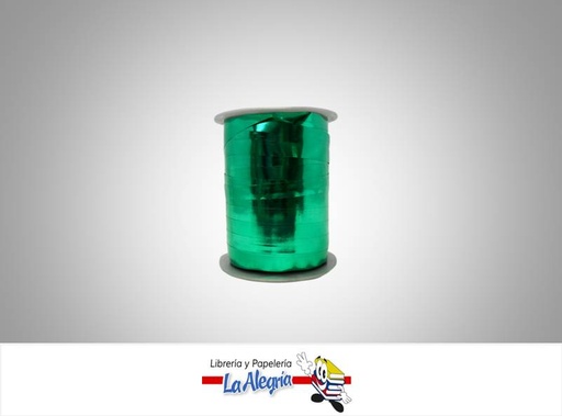 [CINT945075] CINTA METALIZADA 9MM VERDE NAVIDAD X METRO MARCA RICCIOLIS