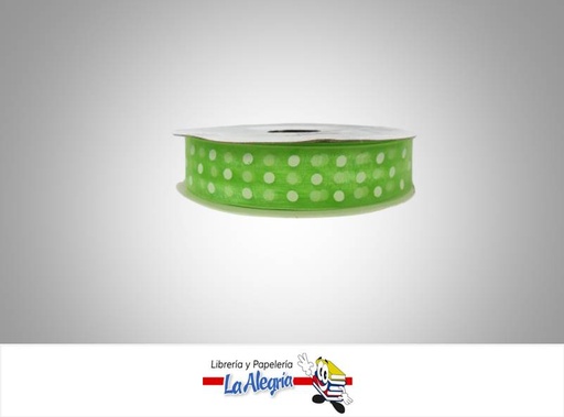 [CINTE006] CINTA TULL ESTAMP 25MM VERDE LUNAR/B XME MARCA S/M   