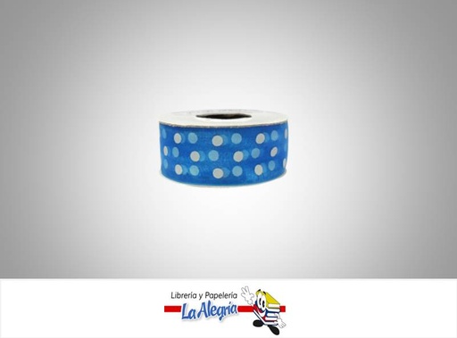 [CINTE0062] CINTA TULL ESTAMP 25MM AZUL LUNAR/B XMET MARCA S/M   
