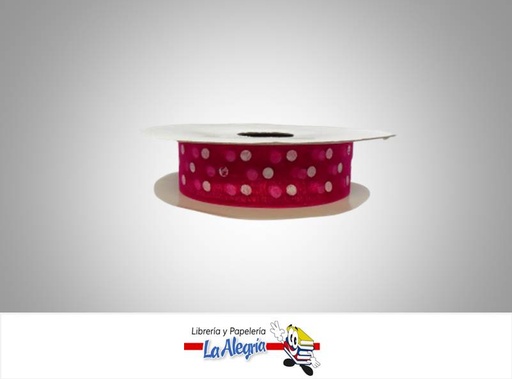 [CINTE010] CINTA TULL ESTAMP 25MM FUCSIA LUNAR/B XM MARCA S/M   