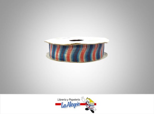 [CINTE1001] CINTA TULL ESTAMP 25MM FRANJA A/R XMETR MARCA S/M   