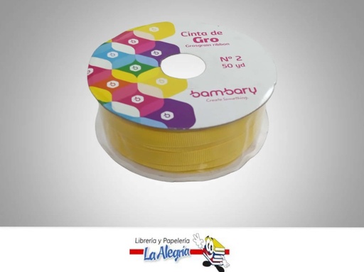 [CINTGROS10MM003] CINTA GROSS 10 MM AMARILLAX METRO MARCA BAMBARY   