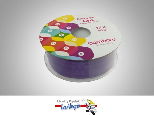 [CINTGROS10MM038] CINTA GROSS 10 MM MORADA X METRO MARCA BAMBARY   