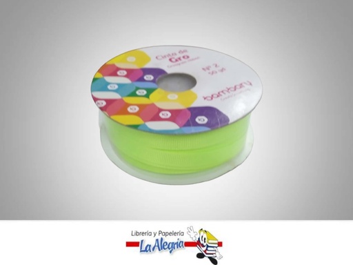 [CINTGROS10MM074] CINTA GROSS 10 MM VERDE NEONX METRO MARCA BAMBARY   