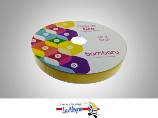 [CINTGROS15MM003] CINTA GROSS 15MM AMARILLAX METRO MARCA BAMBARY   