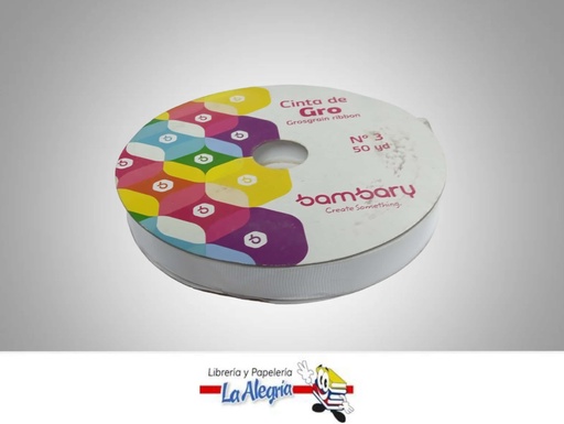 [CINTGROS15MM016] CINTA GROSS 15MM BLANCAX METRO MARCA BAMBARY   