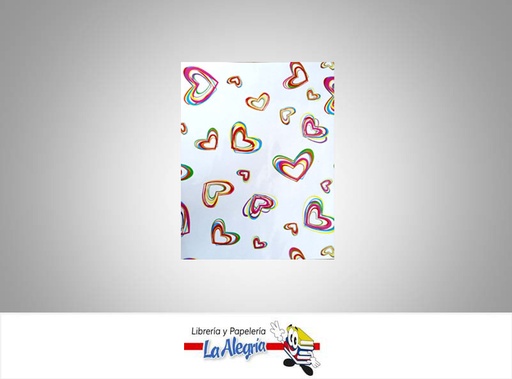 [CLI07] PAPEL CELOFAN CORAZON LATIDO X METRO MARCA S/M   