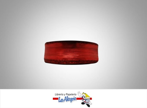 [CM25MM051] CINTA METALIZADA ITALY 25MM ROJO XMETRO MARCA BRIZOLARI   