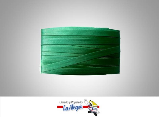 [CN12MM066] CINTA SESGO RASO 12MM VERDE XMETRO MARCA S/M   