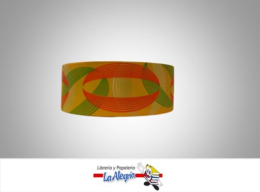 [CN3000042] CINTA DE REGALO DECORADA 30MM NARANJA XM MARCA BOLIS   