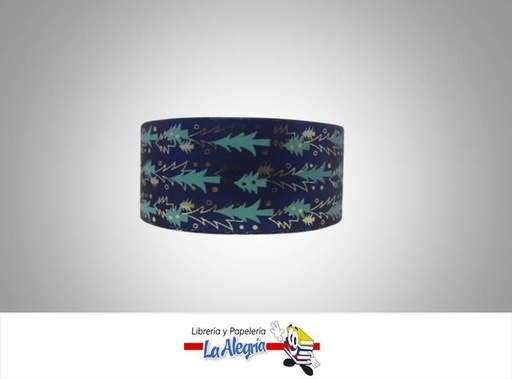 [CN30MM01] CINTA NAVIDAD 30MM AZUL/ARBOLITO XMETRO MARCA BOLIS   
