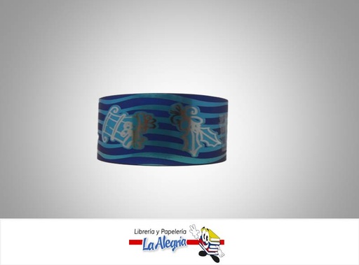 [CN30MM02] CINTA NAVIDAD 30MM AZUL/NAVIDAD XMETRO MARCA BOLIS   