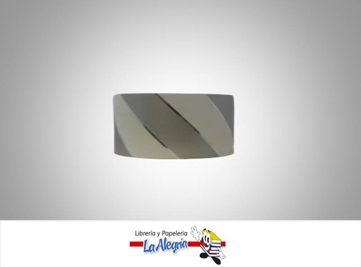[CN35MM016] CINTA NAVIDAD 35MM BLANCO/PLATEADO XMT MARCA BOLIS   