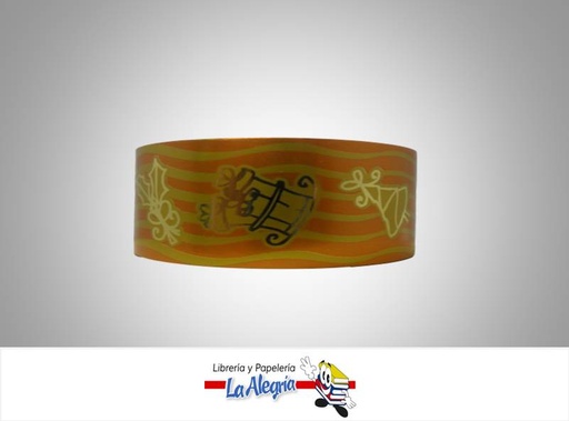 [CN35MM022] CINTA NAVIDAD 35MM DORADO/NAVIDAD XMT MARCA BOLIS   