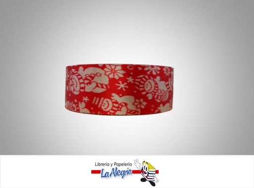 [CN35MM04] CINTA NAVIDAD 35MM ROJO/MEN SNOW XM MARCA MUNDO   