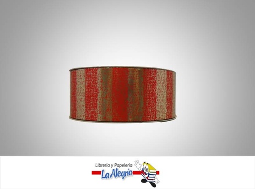 [CN35MM059] CINTA NAVIDAD 35MM ROJO NAVID/PLATEAD XM MARCA BOLIS   