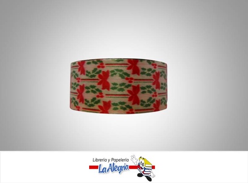 [CN35MM09] CINTA NAVIDAD 35MM BLANC/CORONA NAVID XM MARCA MUNDOS   