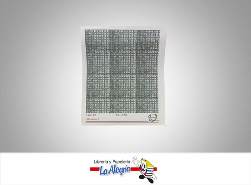 [COD04] TEXTURA P/MAQUETA MOSAICO 1 ESC 1:50 UND MARCA DISEÑOS EN BLANCO   