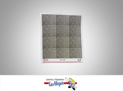 [COD06] TEXTURA P/MAQUETA MOSAICO 2 ESC 1:50 UND MARCA DISEÑOS EN BLANCO   