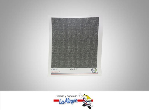 [COD09] TEXTURA P/MAQUETA MOSAICO 3 ESC 1:50 UND MARCA DISEÑOS EN BLANCO   
