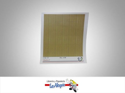 [COD12] TEXTURA P/MAQUETA MADERA 5 ESC 1:50 UND MARCA DISEÑOS EN BLANCO   