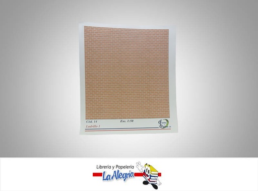 [COD14] TEXTURA P/MAQUETA LADRILLO 1 ESC 1:50 UN MARCA DISEÑOS EN BLANCO   