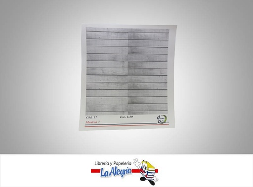 [COD17] TEXTURA P/MAQUETA MADERA 7 ESC 1:50 UND MARCA DISEÑOS EN BLANCO   