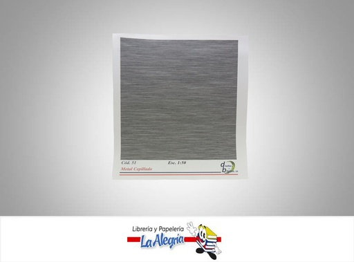 [COD51] TEXTURA P/MAQUE METAL CEPILLA ESC 1:50 U MARCA DISEÑOS EN BLANCO   