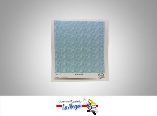 [COD58] TEXTURA P/MAQUE AGUA-PISCIN ESC 1:50 UN MARCA DISEÑOS EN BLANCO   