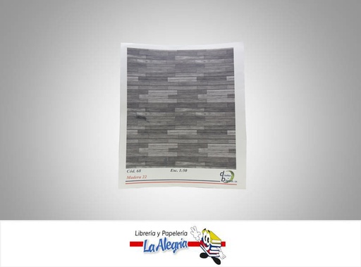 [COD68] TEXTURA P/MAQUETA MADERA 22 ESC 1:50 UND MARCA DISEÑOS EN BLANCO   