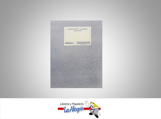 [CONTA3COLUM] LIBRO DE CONTABILIDAD 3 COLUMNAS 100 FOLIOS MARCA AMAPEDI