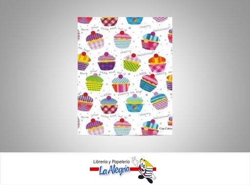 [CONTACCUPC] PAPEL CONTAC DISENO CUPCAKES P/METRO MARCA CUREX   