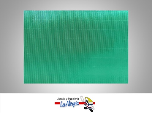 [CORRUM01] CARTON CORRUGADO METALICO 50X70 CM VERDE UN MARCA S/M