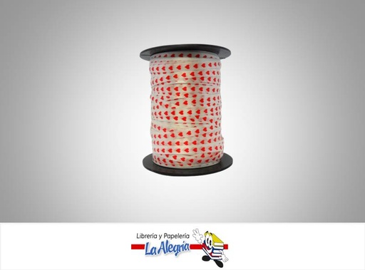 [CPD0001] CINTA PASTELERA 5MM DECORADA BLAN/COR XM MARCA BOLIS   