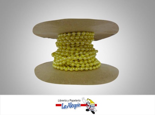 [CPE03MM004] CINTA PERLA 03MM AMARILLO CLARO XMETRO MARCA S/M   