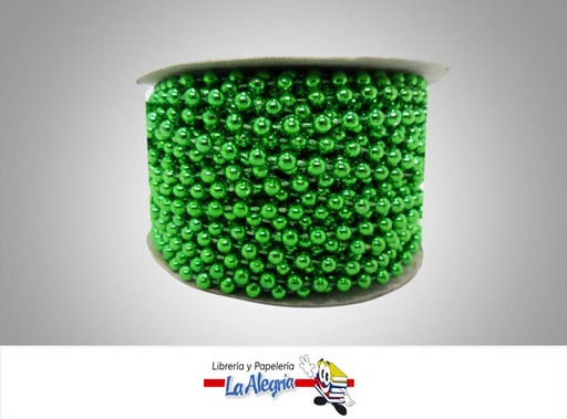 [CPE04MM066] CINTA PERLA 04MM VERDE XMETRO MARCA S/M   