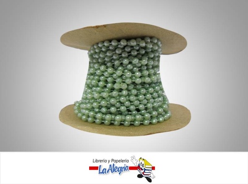 [CPE04MM074] CINTA PERLA 04MM VERDE MENTA XMETRO MARCA S/M   