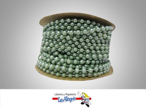 [CPE04MM079] CINTA PERLA 04MM VERDE PISTACHO XMETRO MARCA S/M   
