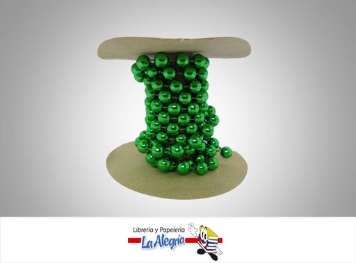 [CPE08MM066] CINTA PERLA 08MM VERDE XMETRO MARCA S/M   