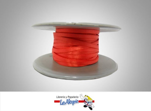 [CR03MM053] CINTA RASO 03MM ROJO CORAL XMETRO MARCA S/M   