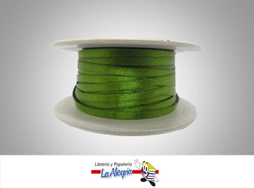 [CR03MM071] CINTA RASO 03MM VERDE GRAMA XMETRO MARCA S/M   