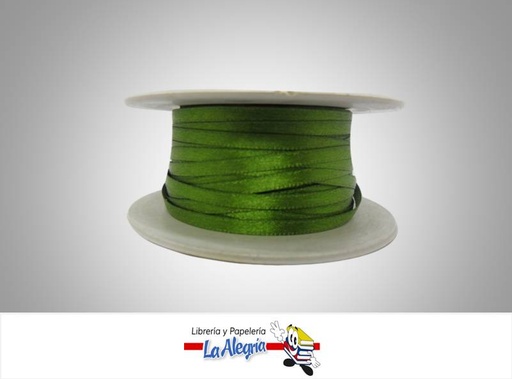 [CR03MM077] CINTA RASO 03MM VERDE OLIVA XMETRO MARCA S/M   
