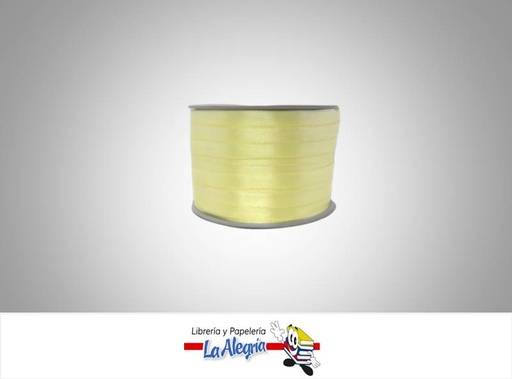 [CR07MM004] CINTA RASO 07MM AMARILLO CLARO XMETRO MARCA S/M   