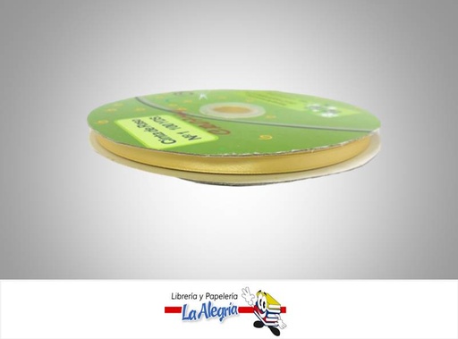 [CR07MM006] CINTA RASO 07MM AMARILLO ARENA XMETRO MARCA S/M   