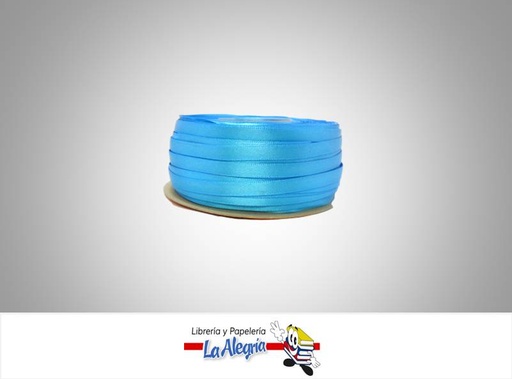 [CR07MM007] CINTA RASO 07MM AZUL CELESTE XMETRO MARCA S/M   
