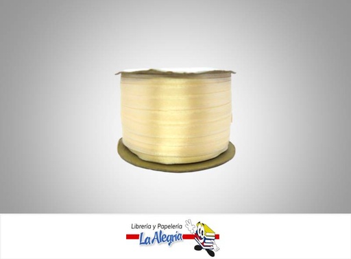 [CR07MM032] CINTA RASO 07MM MARFIL XMETRO MARCA S/M   